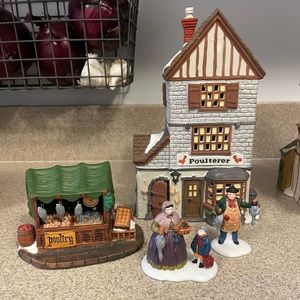 Department 56 Poulterer & Poultry Market Combo Pack
